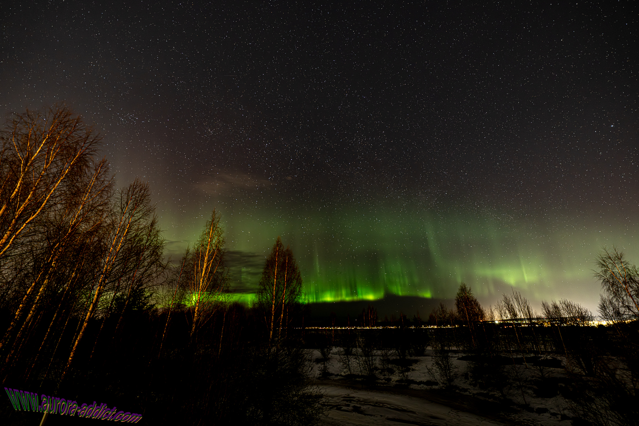 Aurora over the Ounasjoki